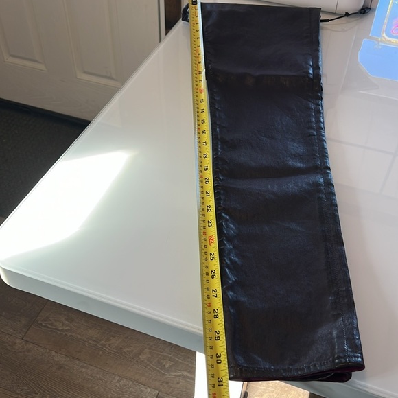 Adriano Goldschmied faux leather iridescent, blackish brown pants size 30 skinny - Picture 9 of 11
